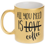 Coffee Lover Metallic Gold Mug