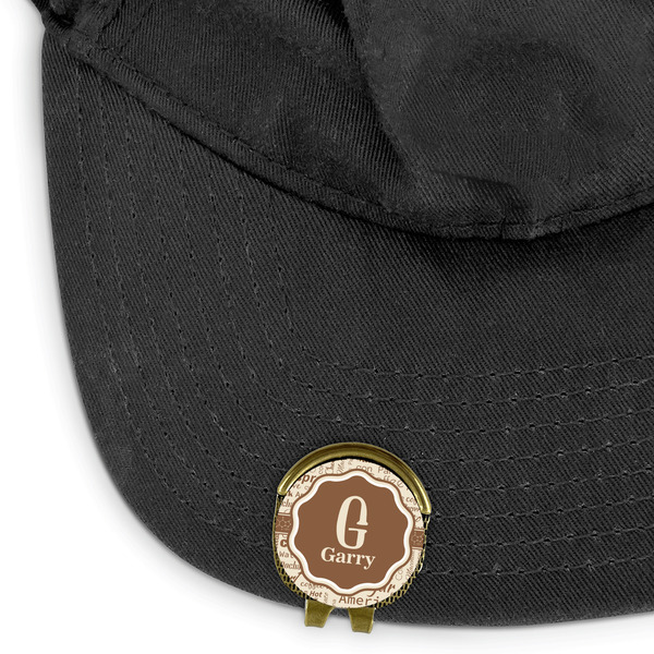 Coffee Lover Golf Ball Marker Hat Clip - Main - GOLD