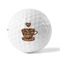 Coffee Lover Golf Balls - Titleist - Set of 3 - FRONT