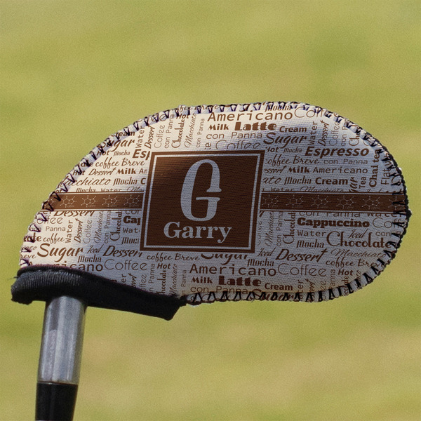 Custom Coffee Lover Golf Club Iron Cover (Personalized)