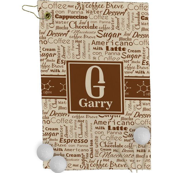 Coffee Addict Golf Towel (Personalized)