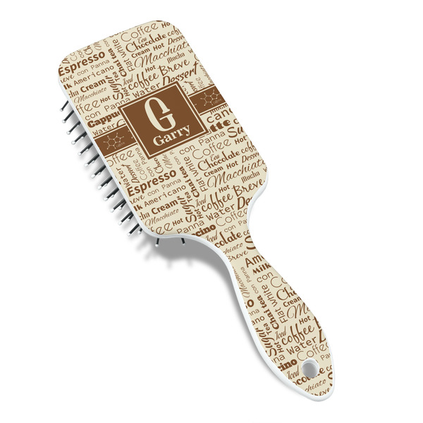 Coffee Lover Hair Brush - Angle View