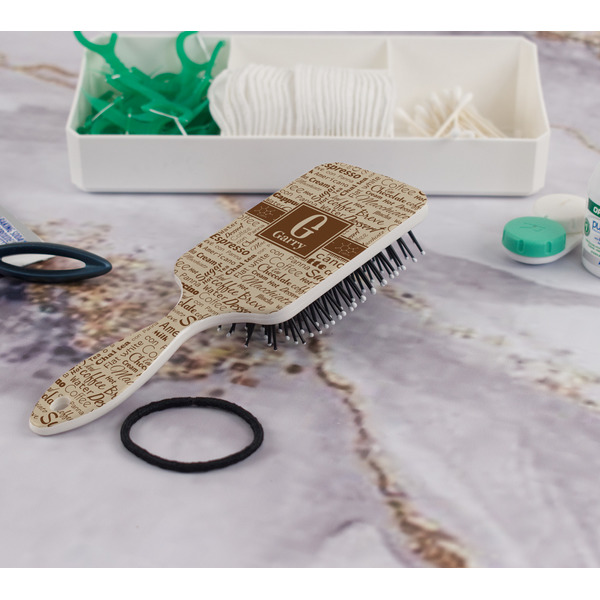 Coffee Lover Hair Brush - In Bathroom