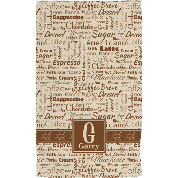 Coffee Lover Hand Towel (Personalized) Full