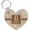 Coffee Lover Heart Plastic Keychain w/ Name and Initial