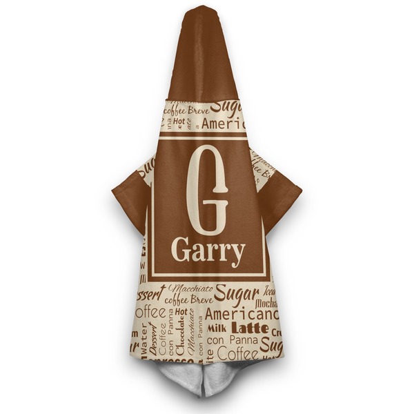 Coffee Lover Hooded Towel - Hanging