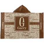 Coffee Lover Kids Hooded Towel (Personalized)