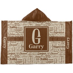Coffee Lover Kids Hooded Towel (Personalized)
