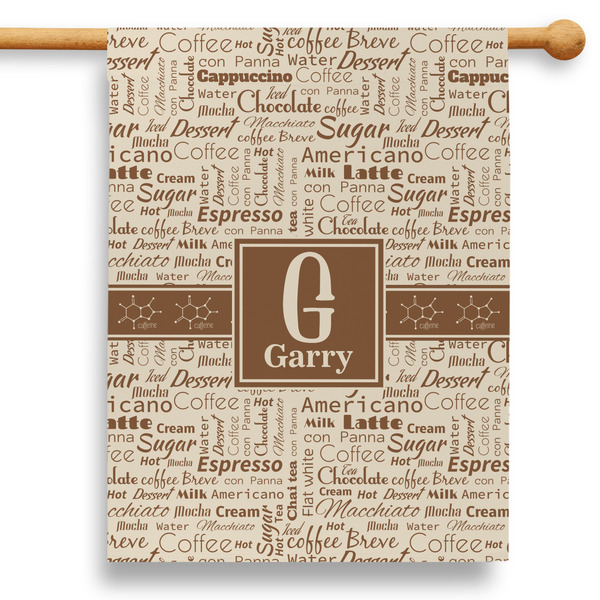 Custom Coffee Lover 28" House Flag (Personalized)