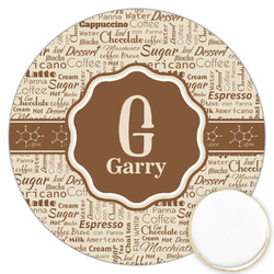 Coffee Lover Printed Cookie Topper - 3.25" (Personalized)