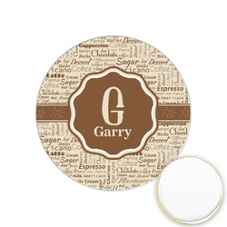 Coffee Lover Printed Cookie Topper - 1.25" (Personalized)