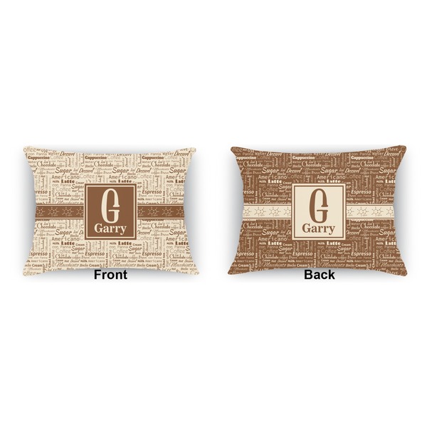 Coffee Lover Indoor Rectangular Burlap Pillow (Front and Back)