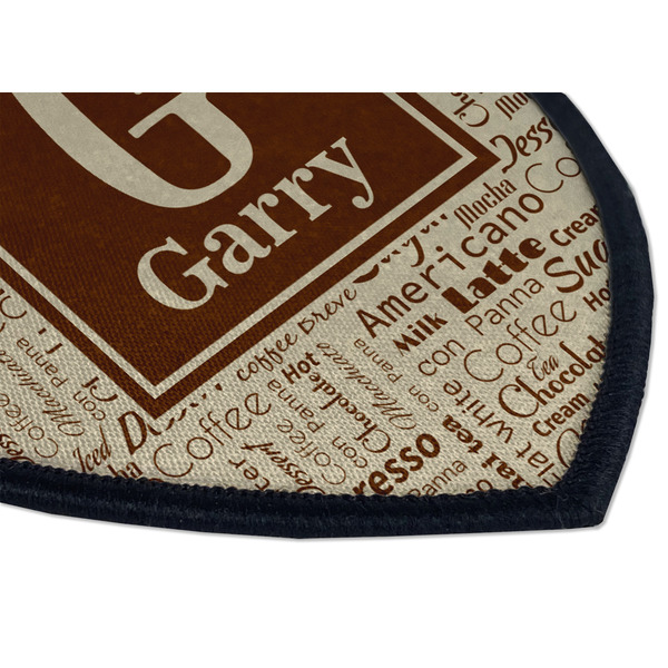 Coffee Lover Iron on Shield 3 Detail