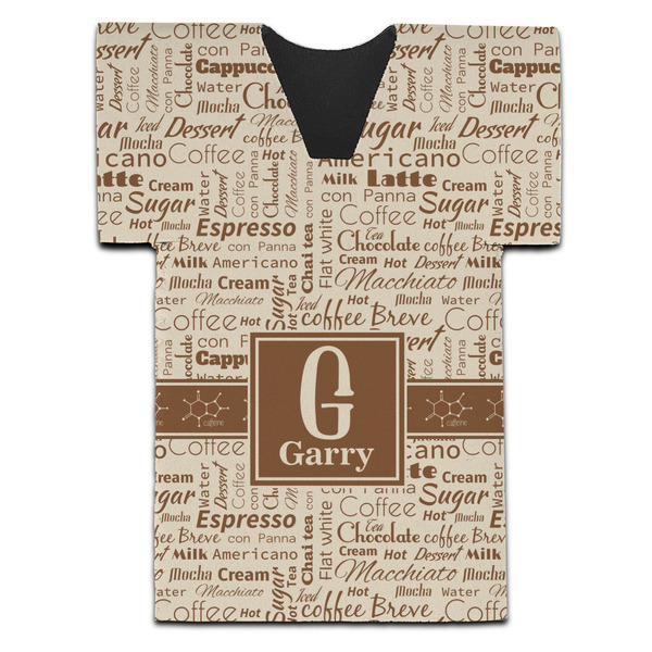 Coffee Lover Jersey Bottle Cooler - Set of 4 - FRONT (flat)