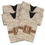 Coffee Lover Jersey Bottle Cooler - Set of 4 (Personalized)