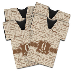 Coffee Lover Jersey Bottle Cooler - Set of 4 (Personalized)