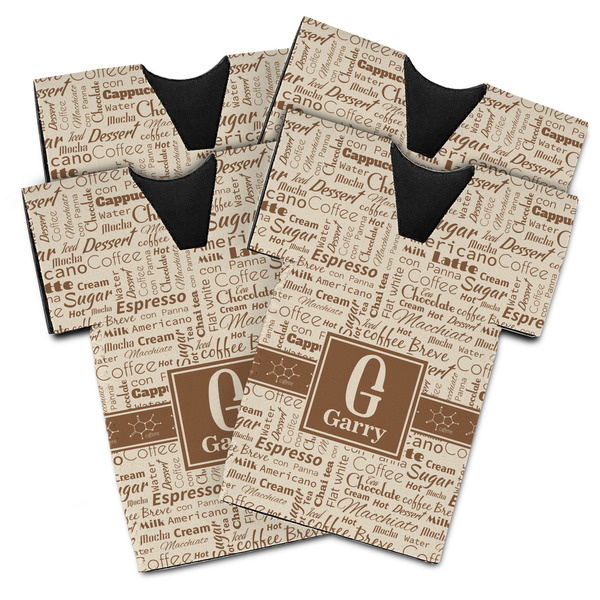 Custom Coffee Lover Jersey Bottle Cooler - Set of 4 (Personalized)