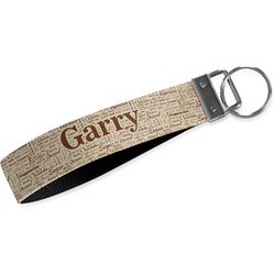 Coffee Lover Webbing Keychain Fob - Large (Personalized)