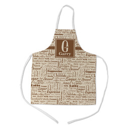 Coffee Lover Kid's Apron w/ Name and Initial