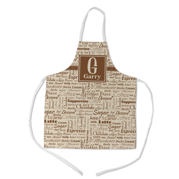 Custom Coffee Lover Kid's Apron w/ Name and Initial