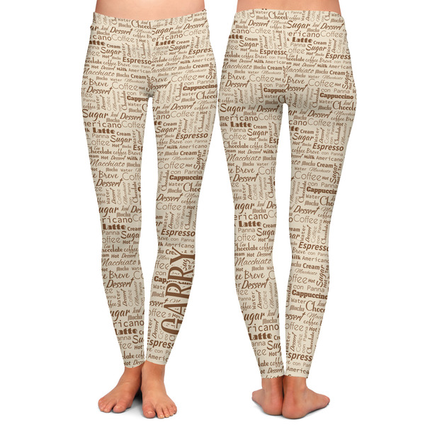 Coffee Lover Ladies Leggings - Front and Back