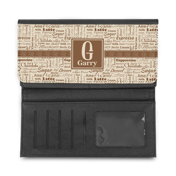 Coffee Lover Ladies Wallet - Half Way Open