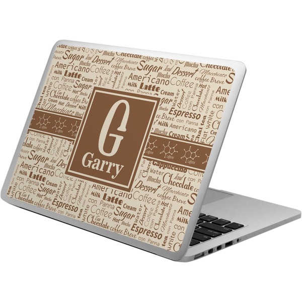 Custom Coffee Lover Laptop Skin - Custom Sized (Personalized)
