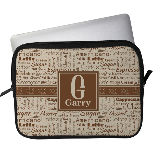 Custom Coffee Lover Laptop Sleeve / Case - 11" (Personalized)