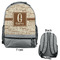 Coffee Lover Large Backpack - Gray - Front & Back View