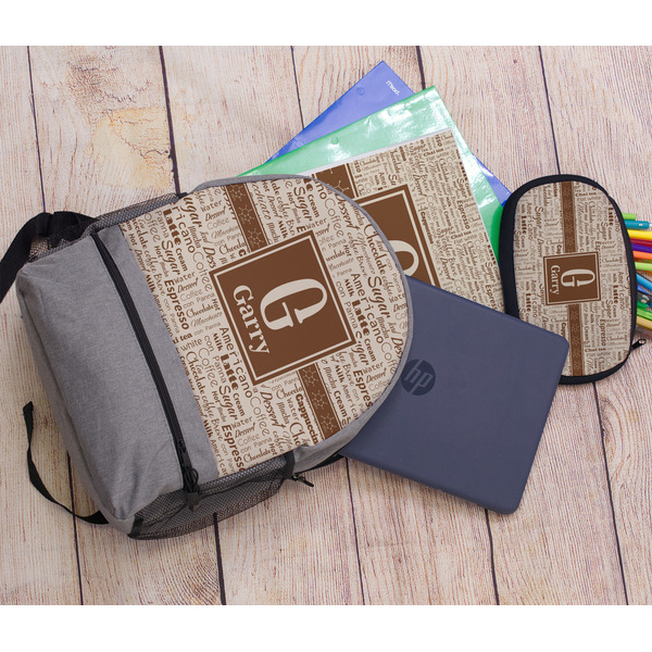 Coffee Lover Large Backpack - Gray - With Stuff