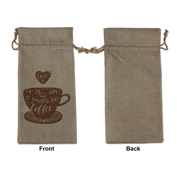 Coffee Lover Large Burlap Gift Bags - Front Approval