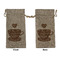 Coffee Lover Large Burlap Gift Bags - Front & Back