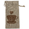 Coffee Lover Large Burlap Gift Bags - Front