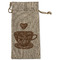 Coffee Lover Large Burlap Gift Bag - Front