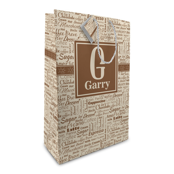 Custom Coffee Lover Large Gift Bag (Personalized)