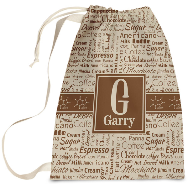 Custom Coffee Lover Laundry Bag - Large (Personalized)
