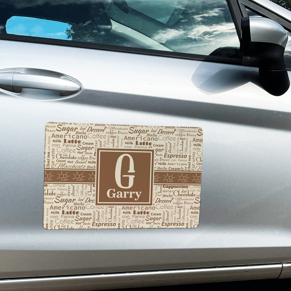 Coffee Lover Large Rectangle Car Magnets- In Context