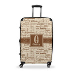 Coffee Lover Suitcase - 28" Large - Checked w/ Name and Initial