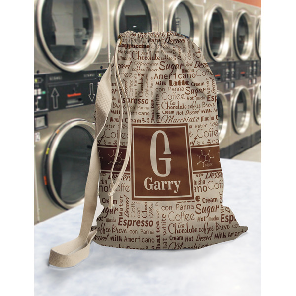 Coffee Lover Laundry Bag in Laundromat