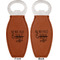 Coffee Lover Leather Bar Bottle Opener - Front and Back