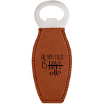 Coffee Lover Leatherette Bottle Opener