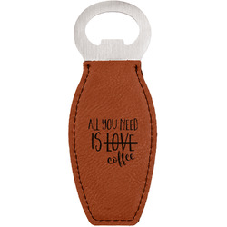 Coffee Lover Leatherette Bottle Opener