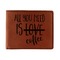 Coffee Lover Leather Bifold Wallet - Single