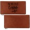 Coffee Lover Leather Checkbook Holder Front and Back Single Sided - Apvl