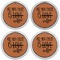 Coffee Lover Leather Coaster Set of 4