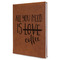 Coffee Lover Leather Sketchbook - Large - Single Sided