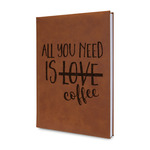 Coffee Lover Leather Sketchbook - Small - Double Sided