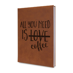 Coffee Lover Leather Sketchbook - Small - Double Sided