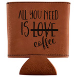Coffee Lover Leatherette Can Sleeve
