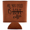 Coffee Lover Leatherette Can Sleeve - Flat